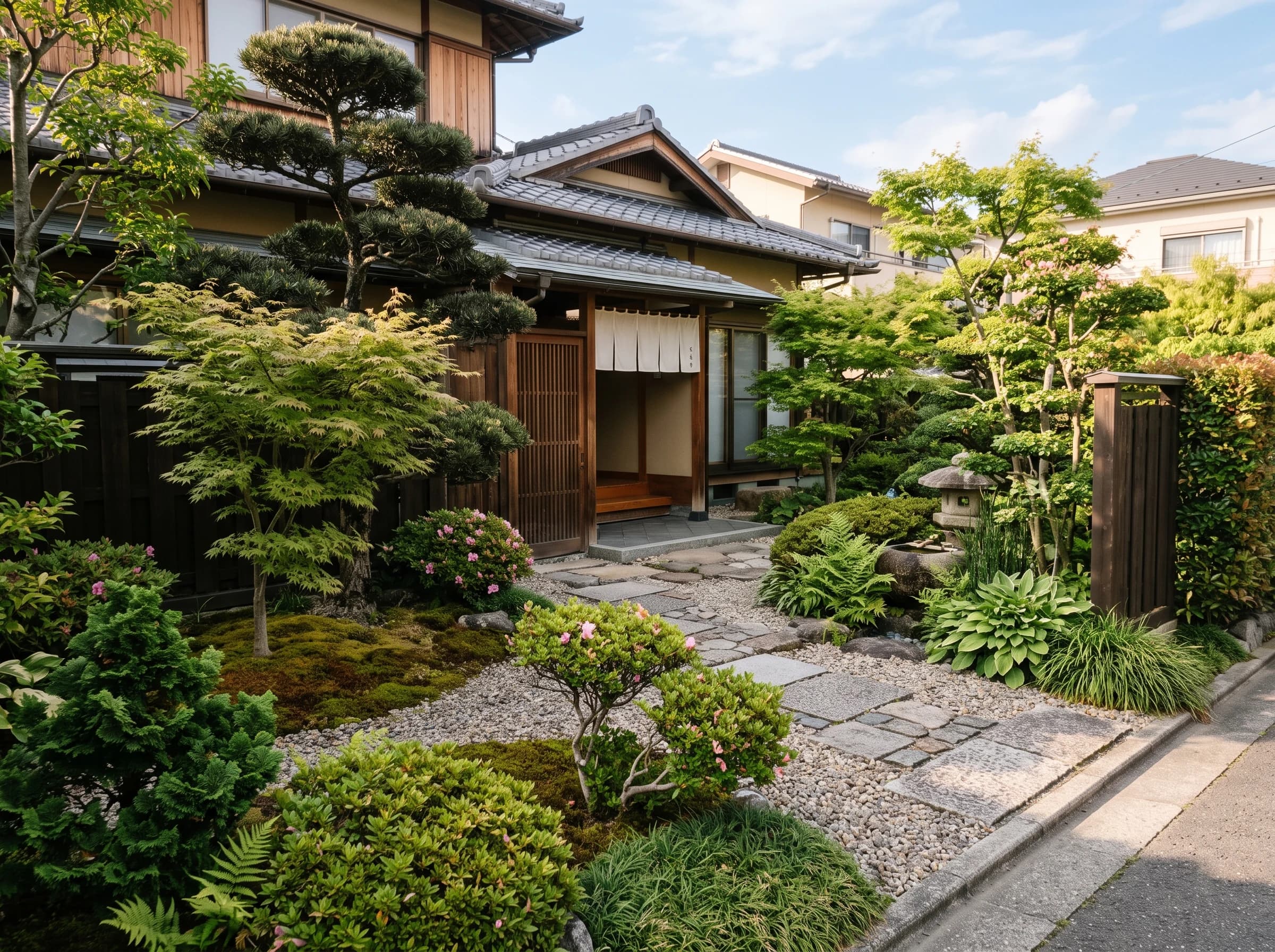 完成した植栽とお庭